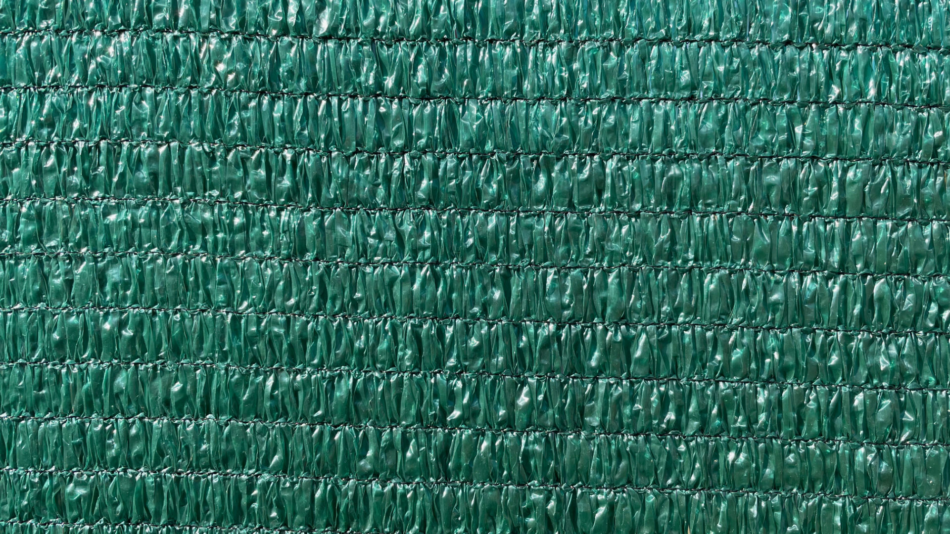 Stínící tkanina zelené barvy, 100%, 200 g/m² – detailní záběr na strukturu ok.